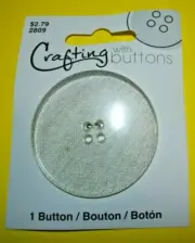 CRAFTING with BUTTONS 2809 2" CLEAR BUTTON 1 CARD=1 BUTTON Lot C39