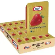 NEW 75x Kraft Heinz Strawberry Jam Individual Portions 14g Carton Bulk Box