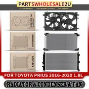 Radiator & AC Condenser & Dual Cooling Fan Kit for Toyota Prius 16-21 L4 1.8L (for: Toyota)