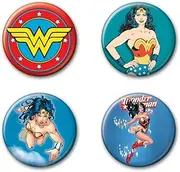 [Ata-Boy] DC Comics Originals Wonder Woman Set of 4 1.25" Collectible Buttons