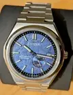 Citizen Zenshin Automatic Titanium Sapphire Blue Dial Men's Watch NJ0180-80L