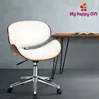 Artiss Office Chair Gaming Wooden Computer Chairs Home Study Work Seat White