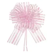 15pcs 6" Big Gift Wrapping Bows Organza Pull Bow Ribbon Chiffon Yarn Light Pink