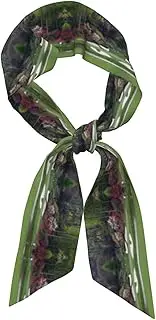POCUK Golf Course Long Strip Silk Scarf (Satin) Fashion Headpiece Headband Scarf Fashion Accessories, Black, One Size