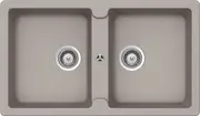 Abey Schock Typos Concrete N200 Double Bowl Inset Granite Sink TN200C