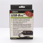 USB-Bug Dual-Output, Inline USB-A Tester With Data Masking Port (USB-BUG)