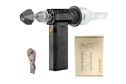 130000RPM Compressed Air Duster Electric Jet Dry Blower for Keyboard Car Dust-Black Hair Dryer, Vacuum Nozzle and Security Hammer Head