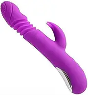 AYATOO Viberate Rabbit Thrusting Rotating Vibrating Toys wtih 7 Speeds, Strong Feeling Fluttering Large Size Toys for Women,Purple