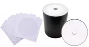 100/200/300 x Blank DVD-R/CDR/CD-R Disk PLAIN WHITE INKJET PRINT SLEEVES LOT pcs