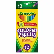 Crayola - 12 Pk, Colored pencils, pre-sharpened, premium qual. - Back To School