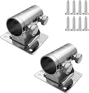 2Pcs Umbrella Bracket Stand, Fishing Box Umbrella Holder with Screws, Slide-in Clamp Sunshade Holder for Parasol Tackle Box, 22-28mm Adjustable