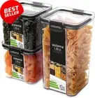 Tritan Airtight Food Storage Containers Set Bpa-Free Stackable 3-Piece