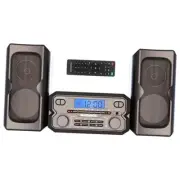 MM435M-BK 3-Piece Compact CD Shelf System with Digital FM Stereo Radio, Black