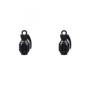 Trik Topz Valve Caps Grenade Black SV Intended For Use With Schrader Valves