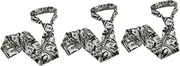 [LIFKOME] 3pcs Fashionable Magician Tie United States Printing Thin Tie for Magician Dress up Stage Performance Neckwear