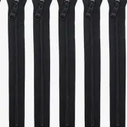 "Midnight Glide Handbag - 4.5" with Extra-Long Pull Zipper (5-Pack, 7" Zippers)"