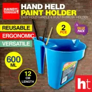 Handy Hardware [2PCE] Paint Holder Hand Held Built In Brush Holder 600ml