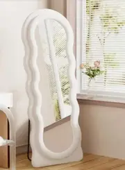 Cloud Wavy Velvet Free Standing / Wall Mirror
