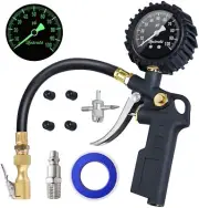 AstroAI Tire Inflator with Pressure Gauge, 100 PSI Air Chuck and Compressor Acce