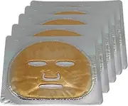 EMILYSTORES 5PCS 24K Gold Gel Collagen Facial Masks Sheet Patch Anti Ageing Puffiness Skincare Anti Wrinkle Moisturising, For Deep Tissue Rejuvenation, Spring Summer Cool Feel