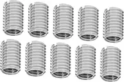 GANAZONO 10pcs 304 Stainless Steel Threaded Inserts for Metal Thread Repair Adapter M8 Internal x M10 External DIY Ready Hardware Kit