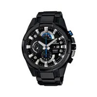 在飛比找PChome24h購物優惠-CASIO EDIFICE系列 光速逆轉勝三眼賽車運動錶-藍