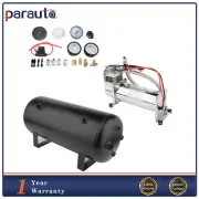 For Train Horn 12V 5 Gal Air Tank 200Psi Air Compressor Onboard System Kit