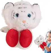 Animal Puppets - Plush Pet Electronic Interactive Toys, Simulated Stuffed Animal | Emotional Learning Hand Boxing Puppets with Retractable Arm for Kids Ages 3+ Story Time Educational Play Party