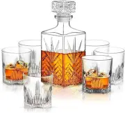 Bormioli Rocco Selecta Collection Whiskey Gift Set ? Sophisticated Etched 33.75o