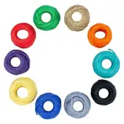 String, 820 Feet Colorful Natural Jute Twine for Artworks, 10 Colors Jute Twine