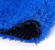 Artificial Grass Realistic Blue Artificial Grass with Drainage Holes Artificial Turf Mat for Indoor Outdoor Garden Lawn(79x157in)