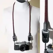 36" Red & Black Diamond Rope Camera Strap, 7mm Thick w/ Peak Design Anchors