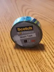 Magic Washi Tape 3M Scotch Expressions Green Star Pattern .59"x 393" 10.9 YD