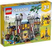 LEGO® Creator 3in1 Medieval Castle 31120 Building Kit; Castle with Moat and Drawbridge, Plus 3 Minifigures