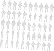 ERINGOGO 100Pcs Miniature People Model Figurines Durable Simulation Figures for DIY Dollhouse Scenic Layouts and Model Railroads Compact Scale People Models