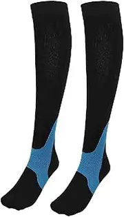 Outdoor Sports Gradient Compression Stockings, Knee High Cycling Socks, 360 Degree Stretch for Flexibility, Mild Compression Levels 20 30mmHg, Unique Pattern Designs, Dark Green