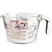 Pyrex PEANUTS SNOOPY Measuring Cup 33.8oz(1000ml) Tempered Glass Heat Resistant
