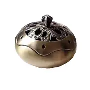 Incense Burner Antique Hibiscus Coil Alloy Holder Gift Craft Home Decoration Buddhist Censer