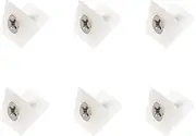 Homoyoyo 100Pcs Plastic Corner for Drawer Bottom Repair Durable Mending Wedges with Screws Support Brackets for Sagging Furniture Easy Installation and