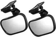 Generic 2pcs Car Mirror Adjustable Shatterproof Rearview Mirror for Safe Backseat Monitoring Shockproof Design with High Definition Reflection Easy Installation Various Vehicles