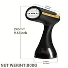 Black Handheld Garment Steamer