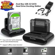 USB 3.0 to SATA I/II/III 2x16TB Dual Bay External Hard Drive Docking Station