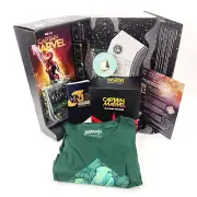 Loot Crate March 2019 Captain Marvel Standee Jumanji 2XL T-Shirt Complete Box