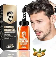 2-in-1 Men Hair Styling Gel with Comb, One-comb Shaping-styling Gel Comb, Hair Oil Head Gel with Comb, Hair Setting Gel with Dip Comb Men Styling Wax Solution, Fast Build, Moisturizing (2PCS)