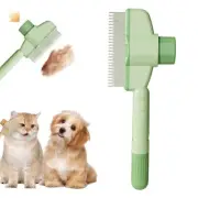 Pet Hair Removal Flea Comb Grooming Brush Short Long Hair Green
