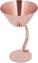 Cocktail Wine Goblets Cup, 150ml Stainless Steel Martini Cocktail Glassed Copper Plated Drinking Cup for Home Party Bar Supplies (Rose Gold)