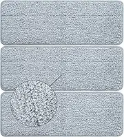 BOOMJOY Mop Pads, Microfiber Cleaning Pads for BOOMJOY Squeeze Flat Mop, Set of 3