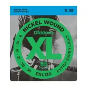 D'Addario EXL130 Nickel Wound Extra-Super Light Electric Guitar Strings 8-38