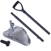 Dune Scoops Kraken 11" x 8" Stainless Steel Metal Detector Sand Scoop w/ Handle
