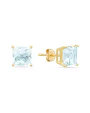 MaxColor 14K 2.50 ct. tw. Aquamarine Studs